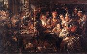 JORDAENS, Jacob The Bean King f oil painting